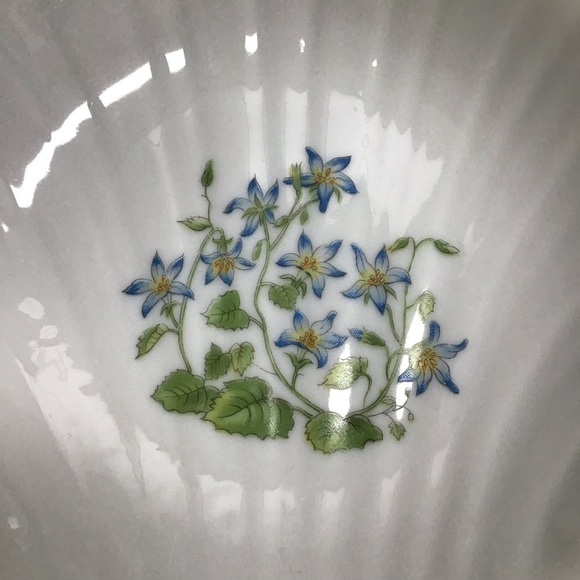 Vintage Takahashi Blue Floral Shell Shape Soap Dish Vanity Trinket Sea Japan - Picture 9 of 9